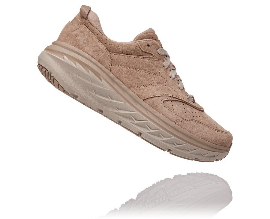 Hoka One One Walking Shoes Womens Grey - Bondi L Suede - 53084JQHG